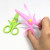 All-plastic child cutting safety scissors plastic scissors 6 word scissors student scissors