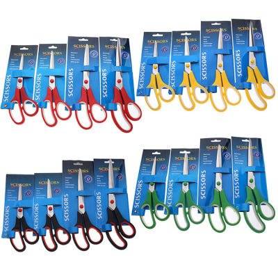 Cross - border special for stainless steel household scissors art scissors business office scissors rubber handle scissors students stationery cutting hand
