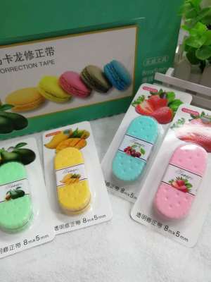 Wholesale NWR 8 m macaron correction tape biscuit transparent correction with seat