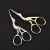 Gold - plated crane, eyebrow scissors double eyelid scissors, stainless steel, beauty scissors cross embroidery scissors hand scissors