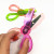 Candy color safety scissors new safety scissors children's paper scissors transparent handle children's