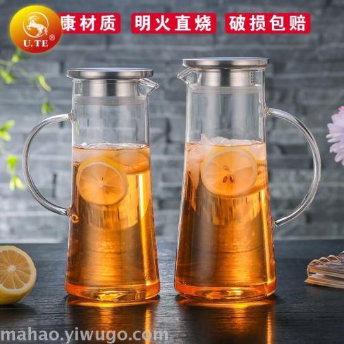 heat-resistant glass large capacity cold water bottle