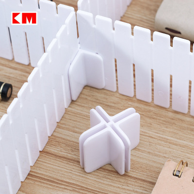 Patent product creative plastic drawer clapboard free combination partition connected with fixed fastener