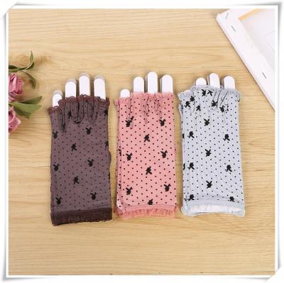 Women's Lace Jacquard Gloves Multi-Pattern Women's Knitted Magic Polka Dot Gloves