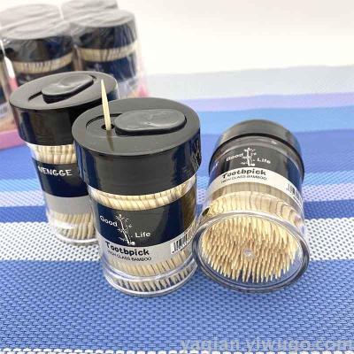 New bamboo toothpick double tip canning push cover toothpickdrop resistant not easily broken can be added repeatedly