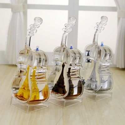 Luminous Violin Ornaments Vintage Building Oil-Filling Crafts Gifts