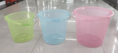 Factory Direct Plastic Transparent Thickened Bucket with Lid without Lid Water Tank round Student Dolly Tub High Permeability New Material Bucket
