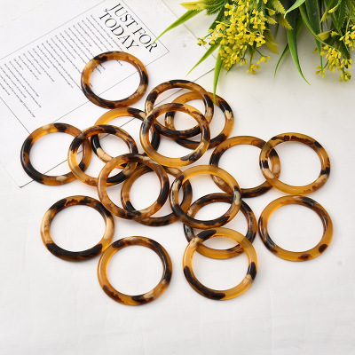 Resin Button Amber Circle Large Buttons Windbreaker Swimsuit Clothing Connection Buckle Factory Direct Sales