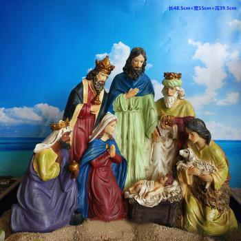 Immanuel Christian bible holy father Mary Jesus was born in a manger set of antique artifacts