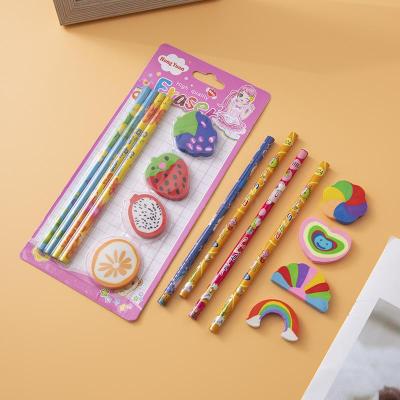 Pencil rubber set cartoon pencil manufacturers affordable pack