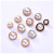 Pearl Button round Versatile Chanel-Style Shirt Women's Decorative Button Clothes Cardigan Shirt Metal Button