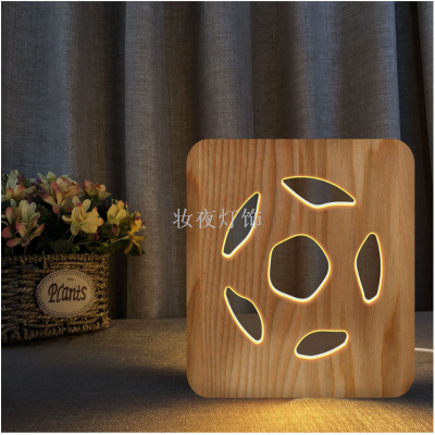 Nordic wooden table lamp wooden LED lamp for bedside and night lights