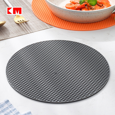 KM heat insulation pad table mat anti-ironing pad household silicone bowl pad plate pad pan pad mixed colors