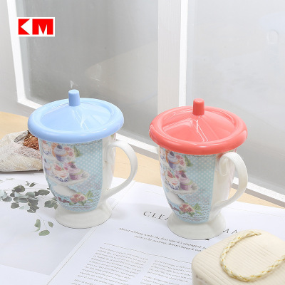 Color transparent dustproof thermal insulation cup cover plastic cup cover water cup cover 3.25 \\\"3.75\\\"