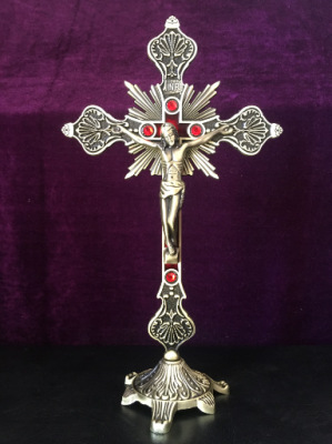 Home Church Set with diamonds Gold silver Bronze Crucifix of Jesus Christ Holy Bitterness Catholic Christian Gifts