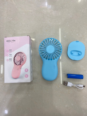 Usb small fan mini portable charging handheld fan with base cell phone holder, pocket small fan