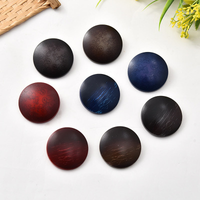 Resin Button round Large Buttons Pattern Windbreaker Sweater Resin Button Factory Direct Sales