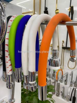 Kitchen Faucet Copper Universal Bending 360 Degrees Rotatable Washing Basin Hose Hot and Cold Inlet Pipe