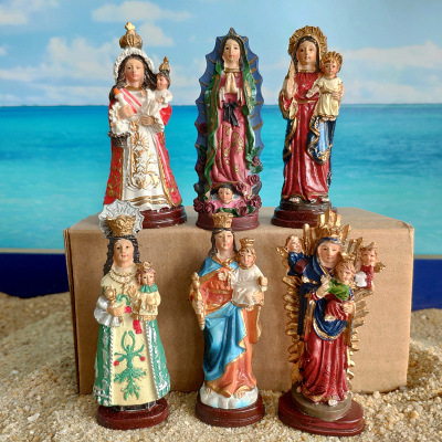 Virgin Mary mother and child priest resin doll sandbox accessories psychological sandbox toys religious characters