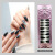 and American Almond Nail Pointed Toe Fake Nails 24 Pieces Metal New Craft Manicure Water Drop Wear Nail in Stock