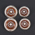 Hot Sale DIY Handmade Clothing Accessories Geometric Coat Trench Coat round Diamond Rhinestone Alloy Buttons Wholesale