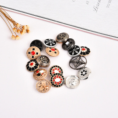 Supply High-End Suit Coat Trench Coat Button Alloy Chanel-Style Button Multi-Style Optional Wholesale