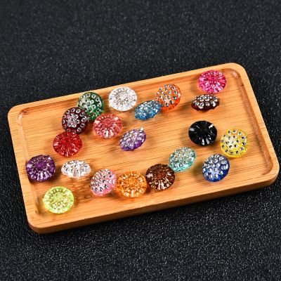 New starry sky Drill Button QQ son Acrylic Inlayed Rhinestone shirt button decoration wholesale buttons