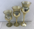 A set of three glass candlestick furniture candlestick electroplating candlestick round glass candlestick tea cup