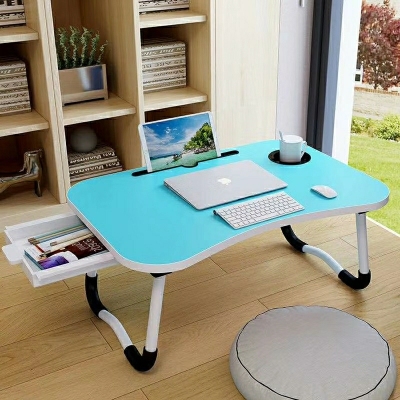 Bed computer desk with drawer folding lazy Laptop Bed study writing desk