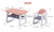 Yujie children's desk and chair combination baby plastic table and chair indoor household learning desk kindergarten desk