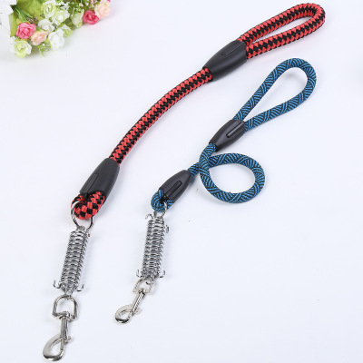 Pet supplies Pet dogs with buffer short check round rope small dog leash dog chain manufacturers wholesale
