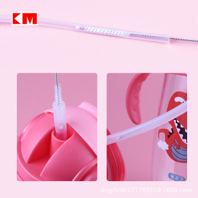KM 7003 straw brush milk bottle brush lengthened for the treatment of water cup slender soft brush straw cup brush lengthened for 2PC
