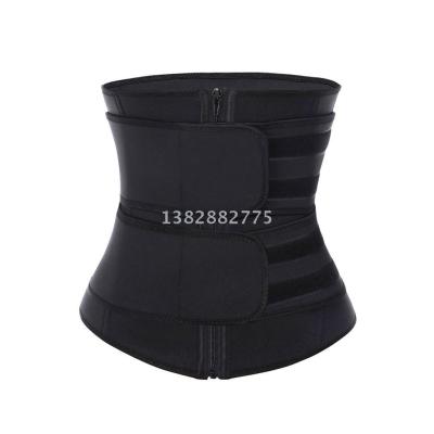 New European and American plus-size sport Corset Toning body Double belt Zipper Toning body for Ladies