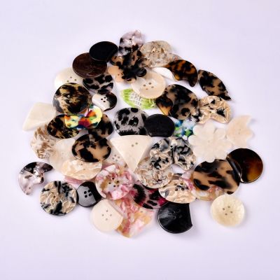 High-End Overcoat Special-Shaped Button Printed round Button Multi-Shape Multi-Style Quartz Sand Nature Series Mixed