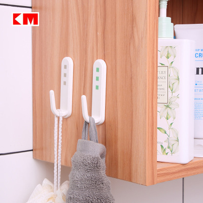 Strong kitchen glue hook plastic glue hook magic paste bathroom door back nail free wall hook