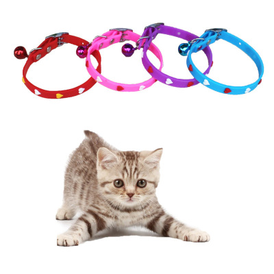 Pet supplies silicone bell cat collar small dog cat collar custom designed dog leash
