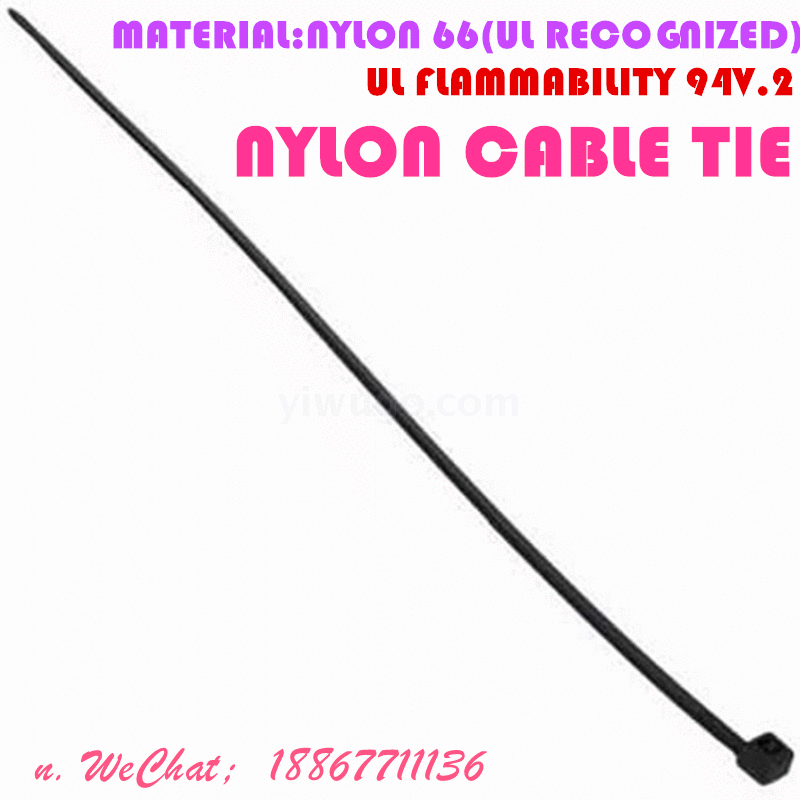 China - made weather-resistant and uv-resistant black nylon cable piping and wires with 15 - inch black strap