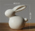 Mini and Lovely Simple White Ceramic Living Room Animal Ceramic Rabbit Home Furnishing Accessories Manufacturers Direct sale