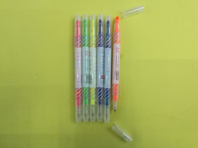 1030 Double-Headed Syringe Fluorescent Pen Use Ring Ink to Write Smoothly and Brightly Colored