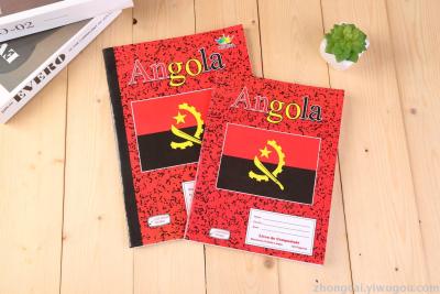 Angola notebook riding on a nail exercise book