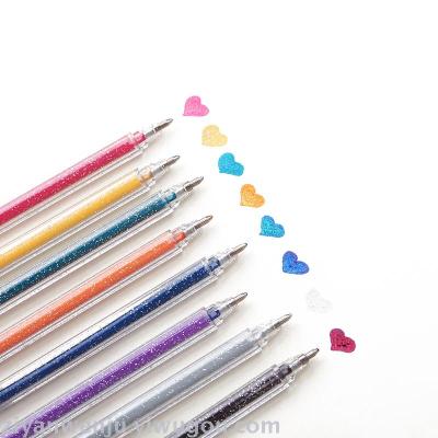 Color changing flash pen students hand curtain special pen jingjing 8 color flash pen set hand curtain flash pen