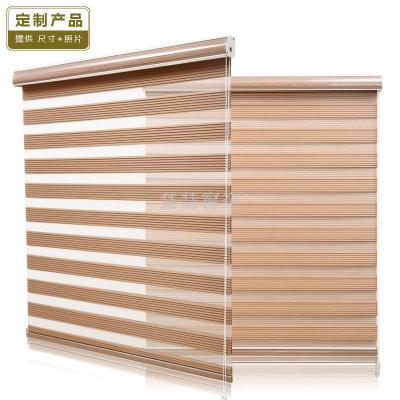 Customized Solid Color Small Seven Fold Living Room Bedroom Balcony Bathroom Roller Shutter Soft Gauze Curtain Home Curtain Finished Product Wholesale