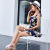 Special swimsuit women's skirt type conservative one-piece pantograph thin swimsuit summer hot spring swimsuit wholesale