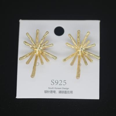 High-Grade Irregular Fireworks Earrings Elegant Korean Personalized Earrings Fashion Trending Earrings for Women