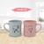 W14-8208 Creative Simple Cartoon Couple Cup Plastic Toothbrush Cup Home Travel Plastic Cup