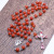 Red rosary necklace cross necklace Catholic religious gift gift epidemic prayer beads