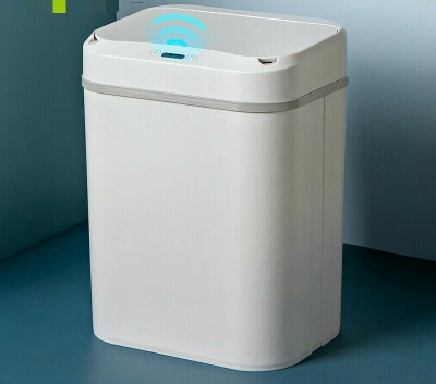 Y24-6107 Smart Trash Can Bathroom Kitchen Induction Waterproof Toilet Pail Creative Automatic with Lid Pp Wastebasket