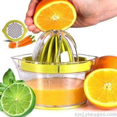 Three-in-one manual lemon juicer