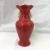 8-inch buddhist sacrificial vase red ceramic vase wedding decoration vase guanyin vase temple offering Buddha vase
