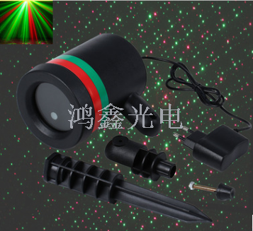 Outdoor lawn waterproof laser laser lamp inserted into the courtyard full of stars Christmas snow projection lights